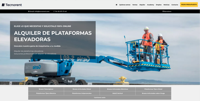 Alquiler de plataformas elevadoras Tecnorent